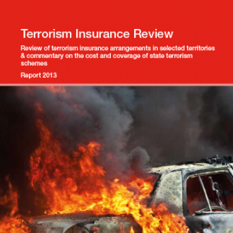 Terrorism Insurance Review report 2013. Cover image.