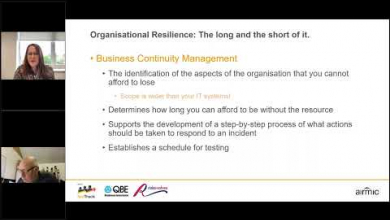 Embedded thumbnail for Organisational Resilience - The long and short of it
