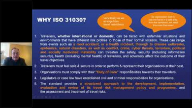 Embedded thumbnail for ISO31030: Helping Travel and Travel Risk Professionals